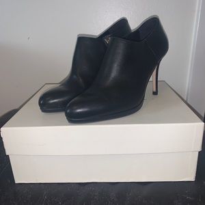 LK Bennett Doris Black Leather Heels Sz EU 38 US 7